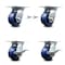 Service Caster 4 Inch Solid Poly Swivel Caster Swivel Locks 2 Brakes, 2PK SCC-35S420-SPUB-BSL-2-SLB-2 - alternate 1
